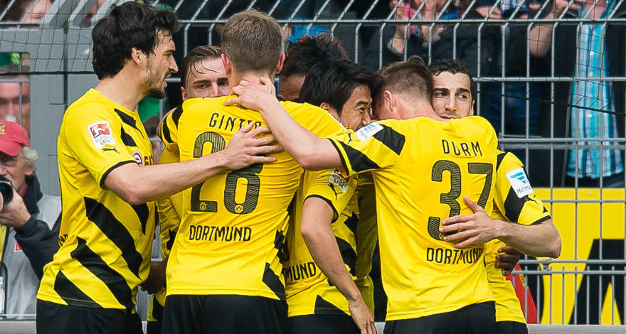 شادی بازیکنان دورتموند|بوروسيا دورتموند 2 - 0 اینتراخت فرانکفورت / بوندسلیگا