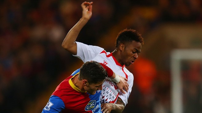 رحيم شاكيل استرلینگ -وارد|عکس العمل رحیم استرلینگ مقابل وارد برای بدست اوردن توپ