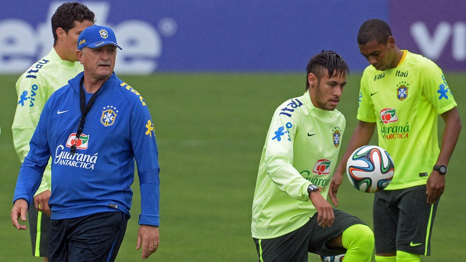 نیمار دا سیلوا - فیلیپه اسکولاری|تمرین تیم ملی برزیل