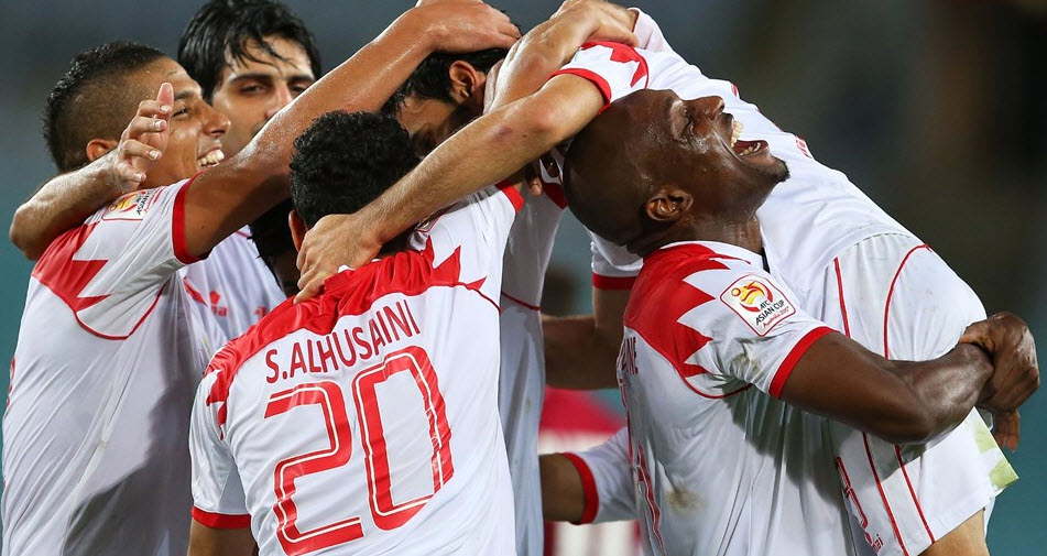 شادی بازیکنان بحرین|قطر 1 - 2 بحرین / جام ملت های آسیا 2015