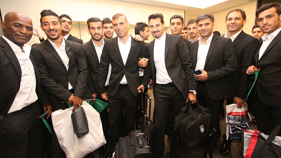 ایران|ورود تیم ملی کشورمان به فرودگاه سائوپائولو.