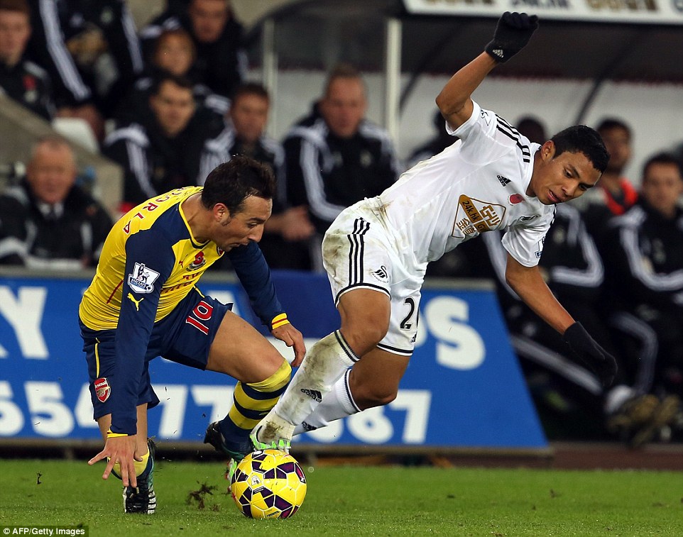 سانتی کازورلا|سوانسی 2 - 1 آرسنال / لیگ جزیره