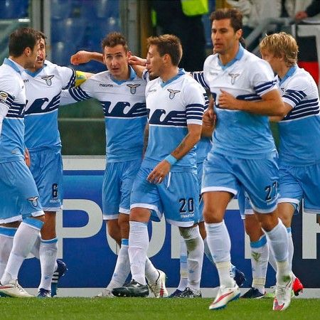 شادمانی بازیکنان لاتزیو|لاتزیو 3 - 1 میلان / سری آ