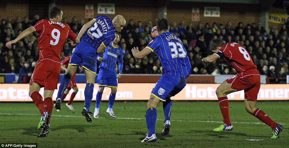 استیون جرارد|اِی اِف سی ویمبلدون 1 - 2 لیورپول / جام حذفی