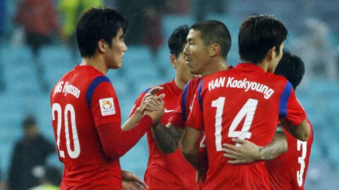 شادی بازیکنان کره|کره جنوبی 2 - 0 عراق / جام ملت های آسیا 2015