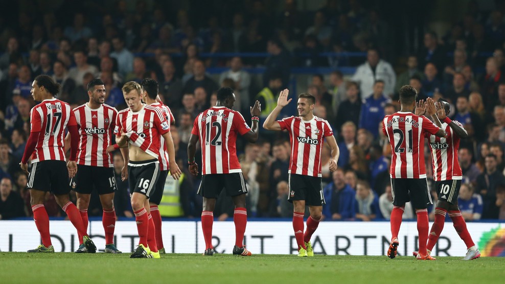 شادی بازیکنان ساوتهمپتون|چلسی 1 - 3 ساوتهمپتون / لیگ جزیره