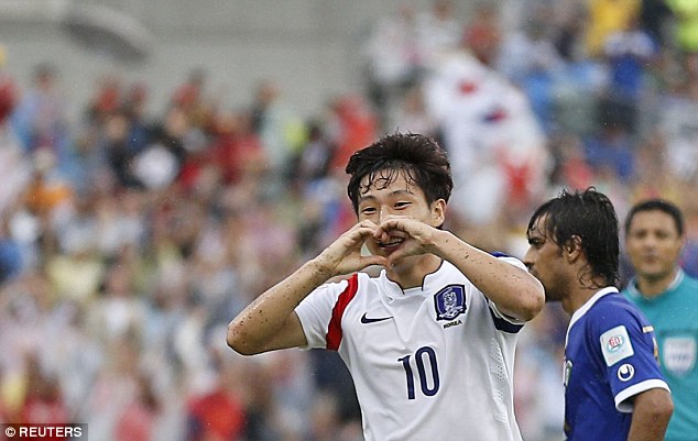 شادی بازیکن کره|کویت 0 - 1 کره جنوبی / جام ملت های آسیا