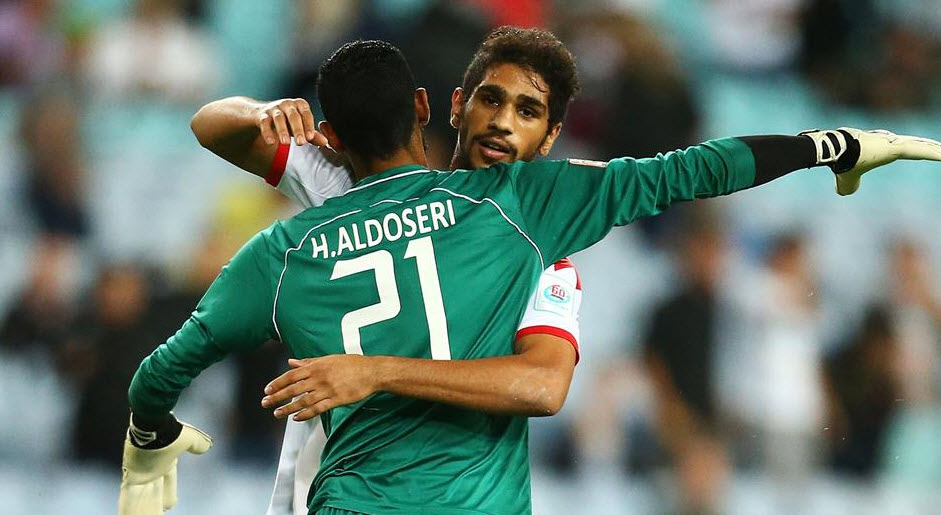 شادی بازیکنان بحرین|قطر 1 - 2 بحرین / جام ملت های آسیا 2015