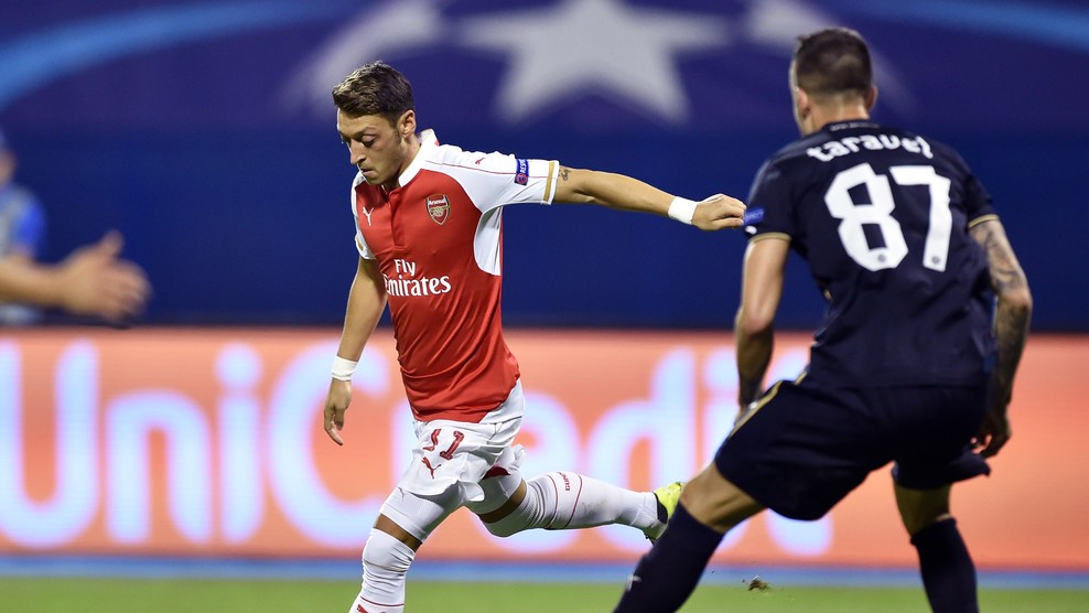 مسوت اوزیل|دینامو زاگرب 2 - 1 آرسنال / لیگ قهرمانان