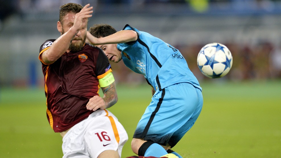 دانیله د روسی - مسی|رم 1 - 1 بارسلونا / لیگ قهرمانان