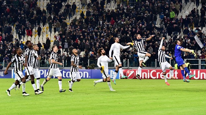 شادی بازیکنان یوه|یوونتوس 0 - 0 اتلتیکو مادرید / لیگ قهرمانان