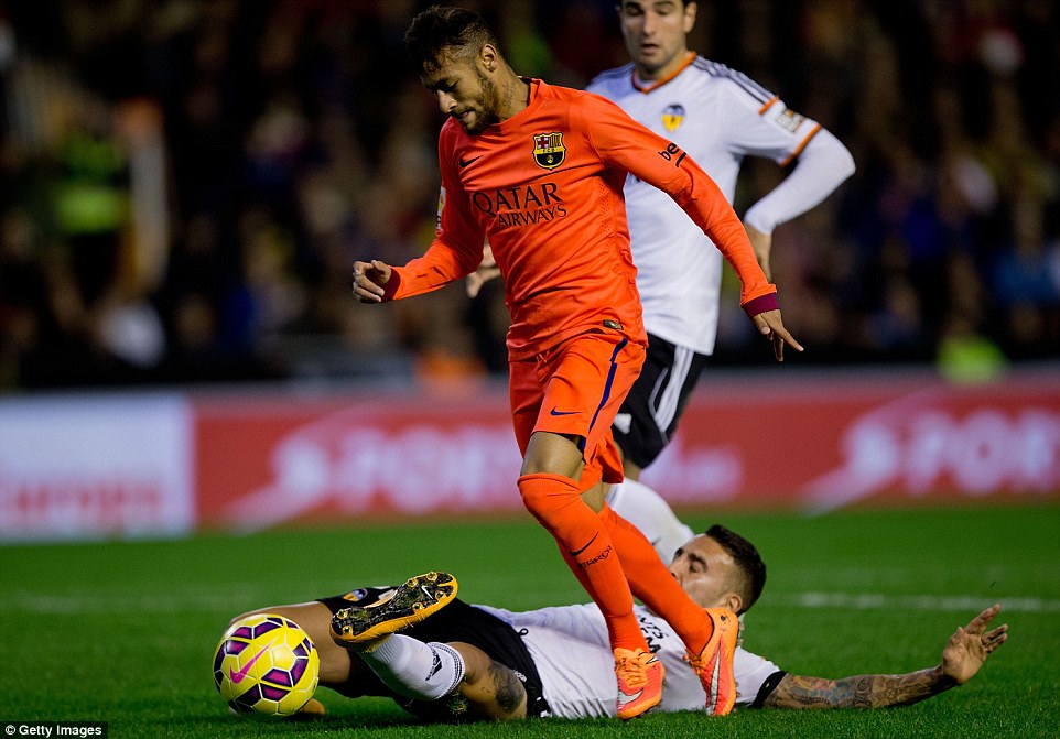 نیمار|والنسیا 0 - 1 بارسلونا / لالیگا