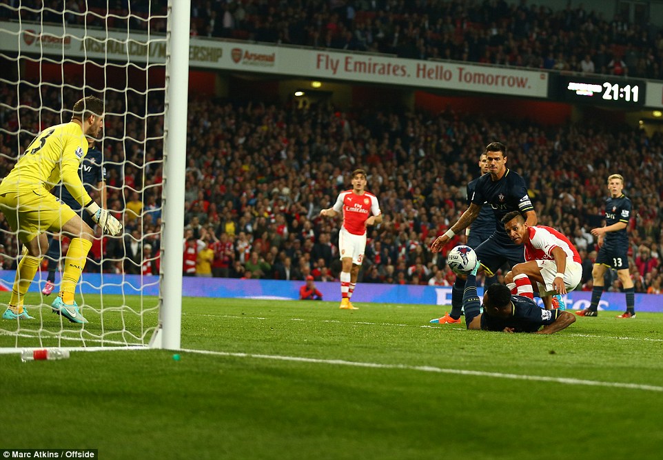 الکسیس  سانچز|آرسنال 1-2 ساوتهمپتون / جام اتحادیه