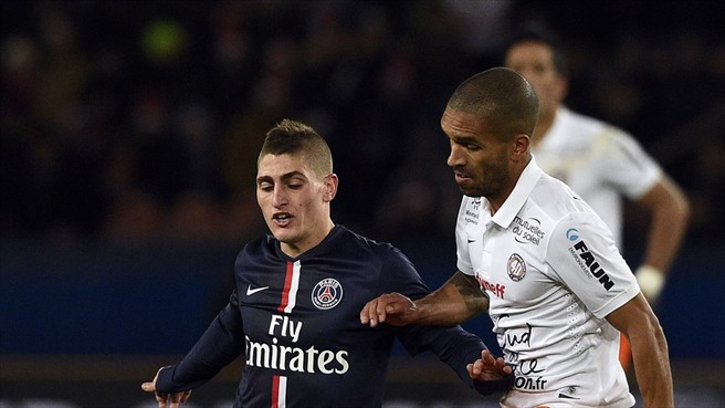 مارکو وراتی|پاریس سن ژرمن 0 - 0 مون پليه / لوشامپیونه