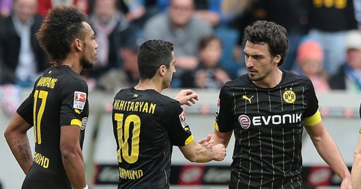 شادی بازیکنان دورتموند|هوفنهايم 1 - 1 بوروسيا دورتموند / بوندسلیگا