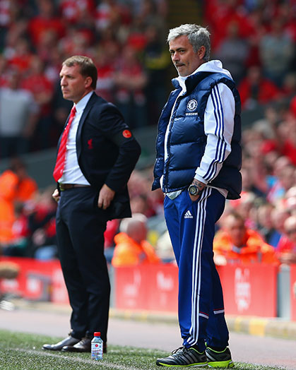 بِرِندان راجِرز - خوزه مورینیو|صحنه زیبای این بازی تقابل دو دوست قدیمی.