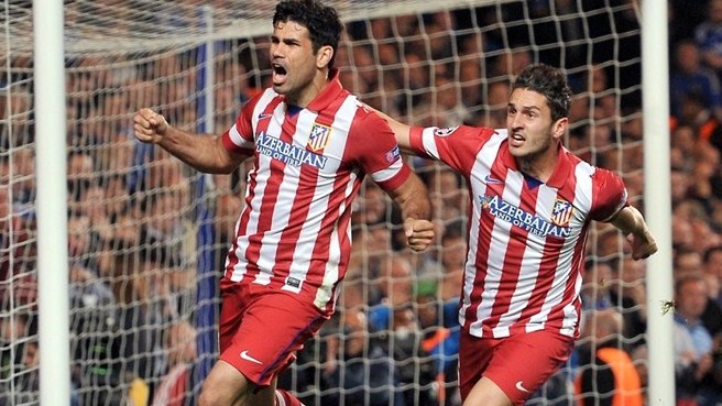 دیگو کاستا|دیگو کاستا در بازی برگشت برابر چلسی گل دوم تیمش را به ثمر می رساند تا مادریدی ها با نتیجه ی 3-1 به فینال لیگ قهرمانان اروپا صعود کنند.