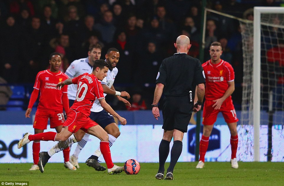 فیلیپه کوتینیو|بولتون 1 - 2 لیورپول / جام حذفی