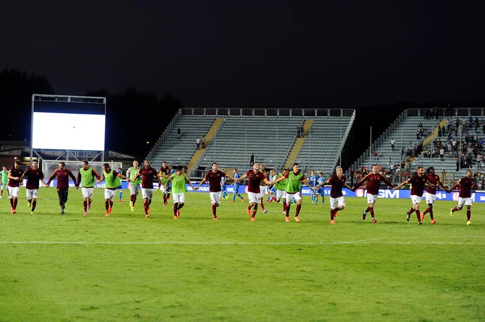 شادی بازیکنان رم|امپولی 0-1 رم / سری آ