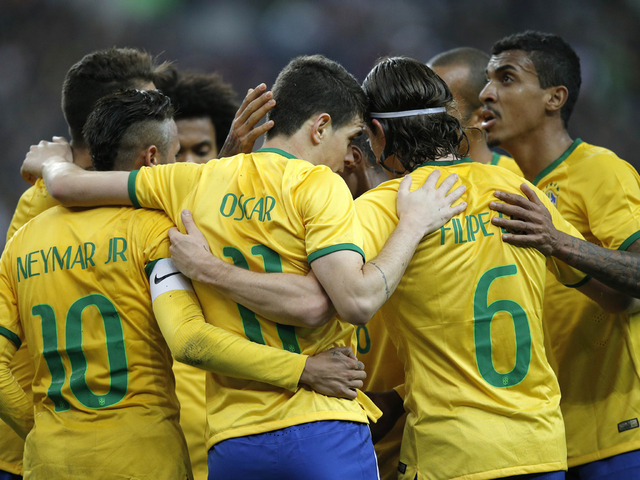 شادی بازیکنان برزیل|فرانسه 1 - 3 برزیل / دیدار دوستانه