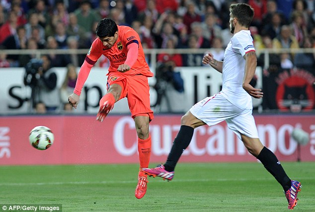 لوئیس سوارز|سه ویا 2 - 2 بارسلونا / لالیگا