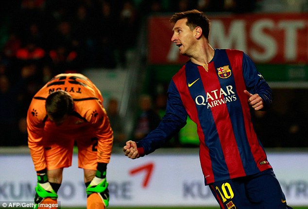 لیونل مسی|اِلچه 0 - 6 بارسلونا / لالیگا