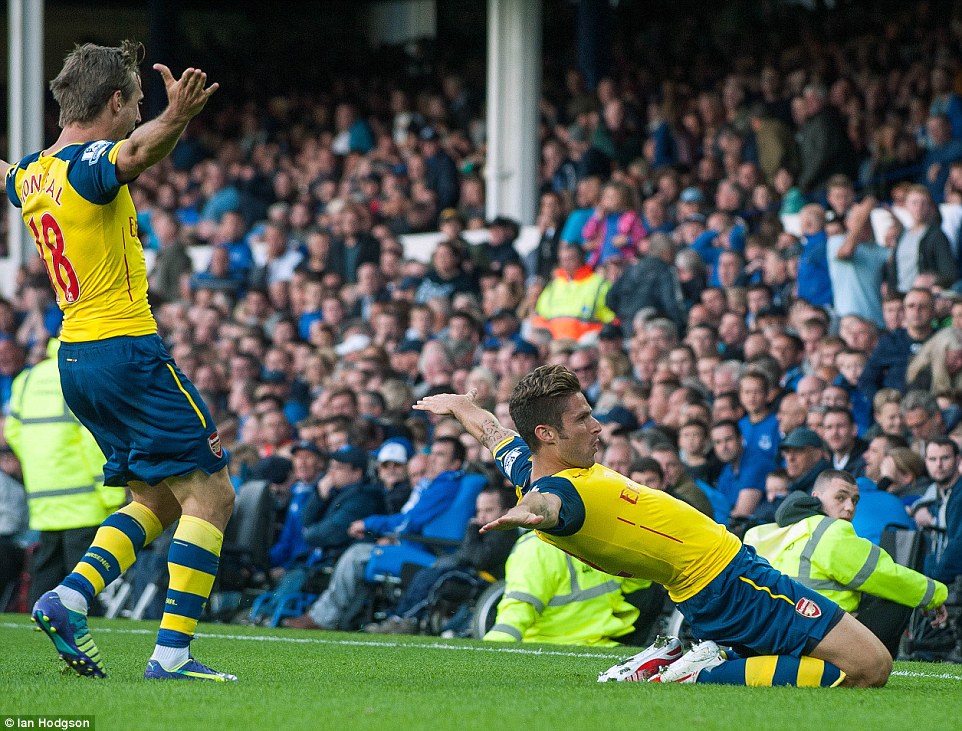 اليوير ژیرود|اورتون 2-2 آرسنال / لیگ جزیره