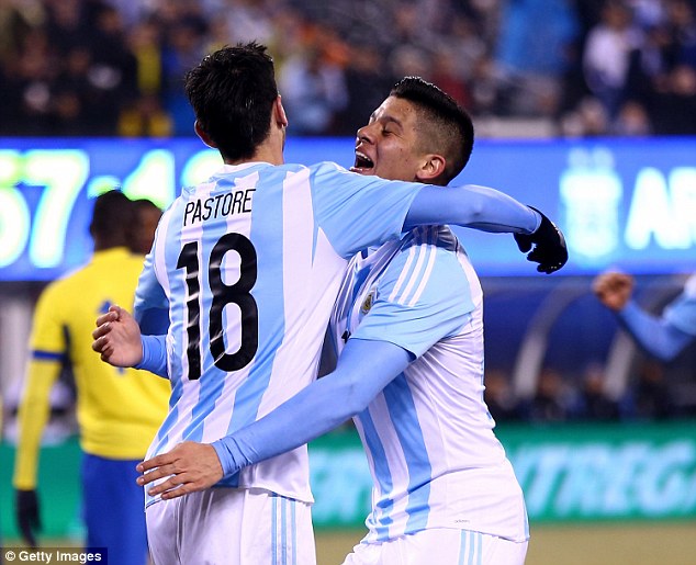 خاویر پاستوره|آرژانتین 2 - 1 اکوادور / دیدار دوستانه