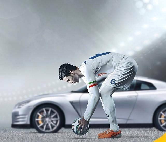 جواد نکونام|این هم از هنر نمایی کاپیتان کشورمان جواد نکونام برای تبلیغی که در ان تمامی کاپیتانهای کشورهای حاضر در جام جهانی 2014 حضور دارند.