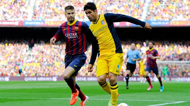 جرارد پیکه - دیگو کاستا|تقابل دیدنی بین دیگو کاستا و پیکه در کناره های میدان