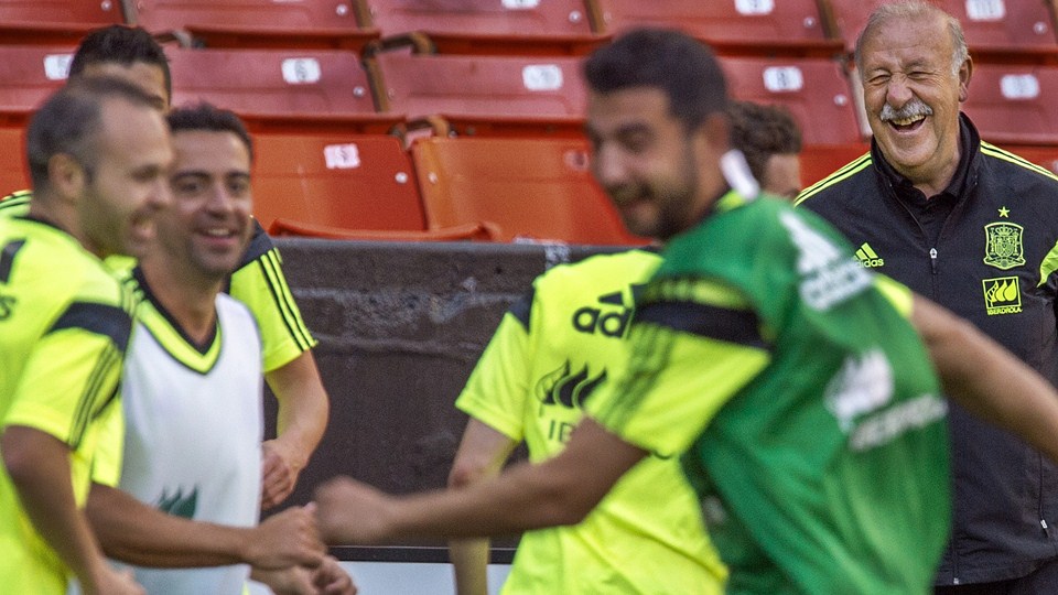 ژاوی - دل بوسکه|تمرین پر از انرزی تیم ملی اسپانیا