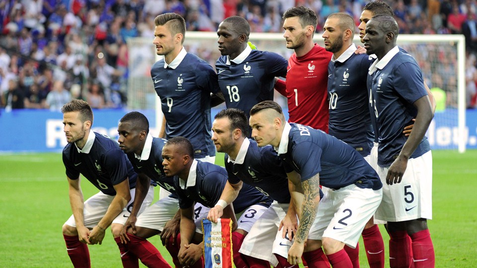 تیم ملی فرانسه|بازیکنان تیم ملی فرانسه در بازی مقابل جاماییکا
