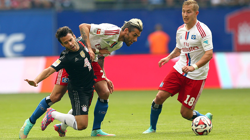 برخورد بازیکن بایرن با حریف|هامبورگ 0 -0 بایرن مونیخ / بوندسلیگا