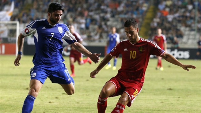 ادن هازرد|قبرس 0 - 1 بلژیک / مقدماتی یورو 2016