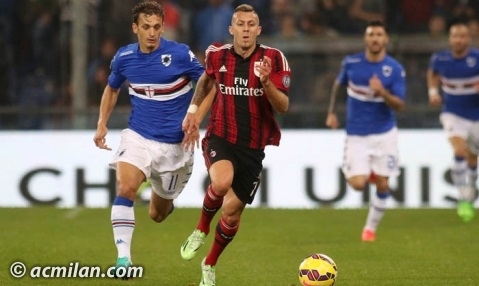 جرمی منز|سامپدوریا 2 - 2 میلان /  سری آ