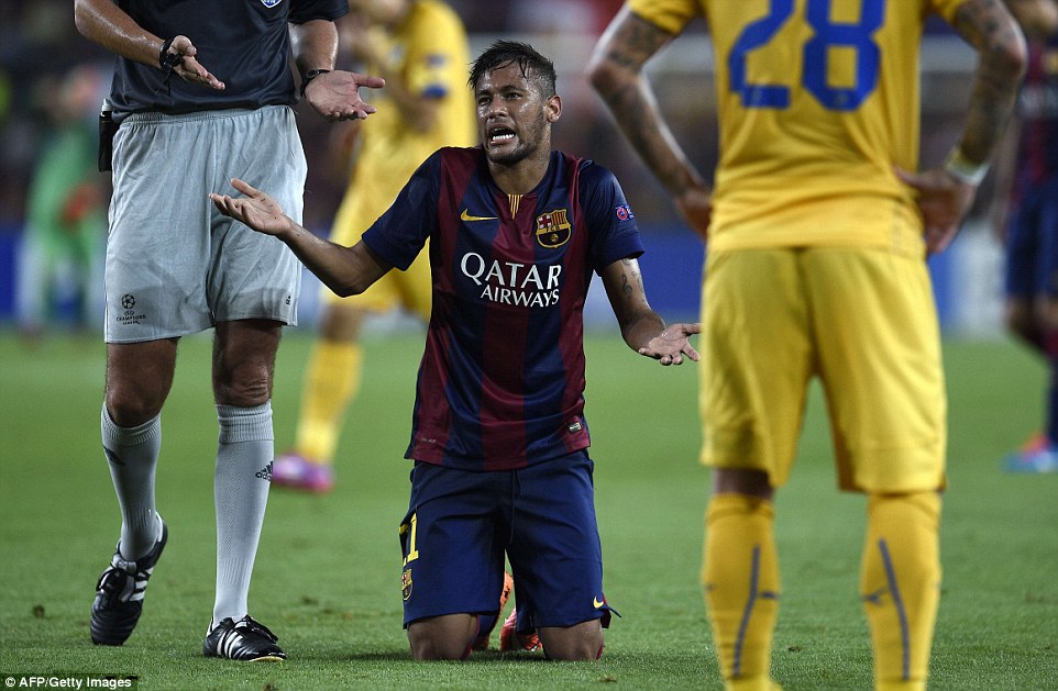 نیمار|بارسلونا 1-0 آپوئل / لیگ قهرمانان