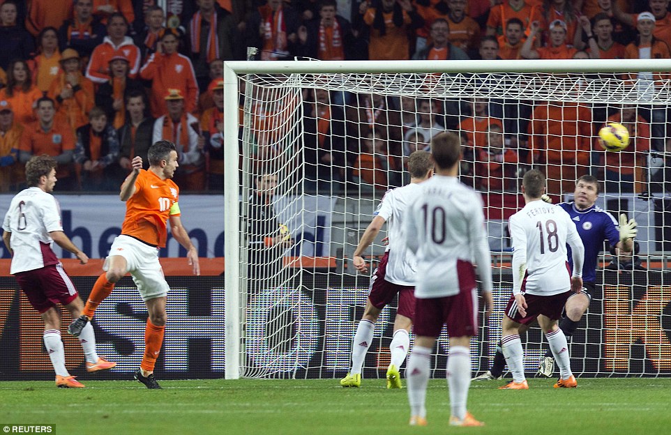 رابین فن پرسی|هلند 6 - 0 لتونی / مقدماتی جام ملت های اروپا