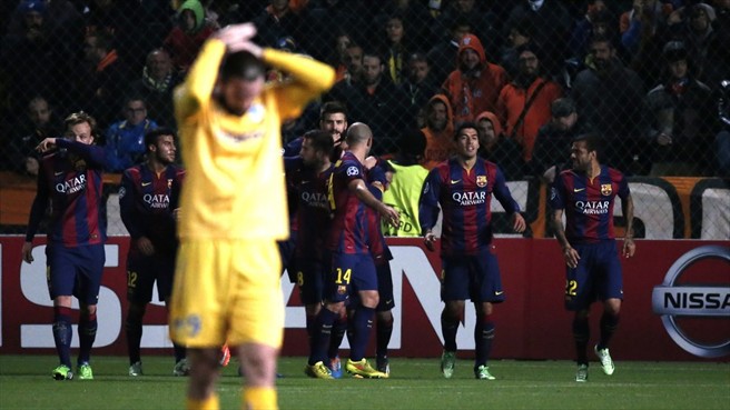 لوئیس سوارز|آپوئل 0 - 4 بارسلونا / لیگ قهرمانان