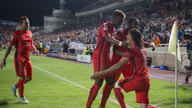 ادینسون کاوانی|آپوئل 0 - 1 پاریس سن ژرمن / لیگ قهرمانان