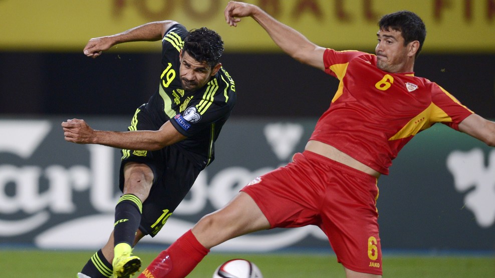 دیگو کاستا|مقدونیه 0 - 1 اسپانیا / مقدماتی یورو 2016