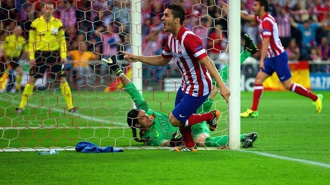 مصاف های اتلتیکو تا فینال لیگ قهرمانان اروپا|دیدار برگشت از مرحله ی یک چهارم نهایی لیگ قهرمانان اروپا: اتلتیکو مادرید 1 - بارسلونا 0