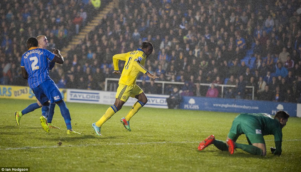 ديديه دروگبا|شِروزبری تَون 1 - 2 چلسی / جام اتحادیه