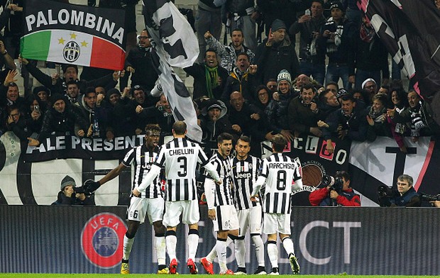 شادمانی بازیکنان یووه|یوونتوس 2 - 1 بوروسيا دورتموند / لیگ قهرمانان