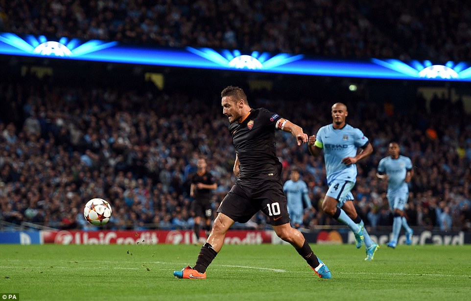 فرانچسکو توتی|منچسترسیتی 1-1 آ اس رم / لیگ قهرمانان