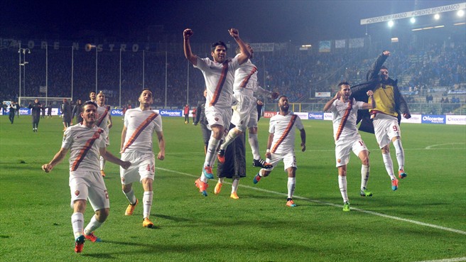 شادی بازیکنان رم|آتالانتا 1 - 2 رم / سری آ