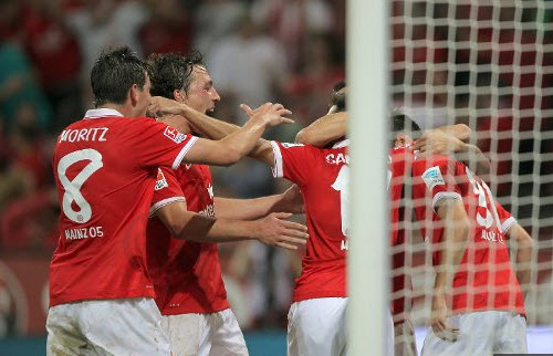 شادی بازیکنان ماينتس|ماینتس 2-0 دورتموند / بوندسلیگا