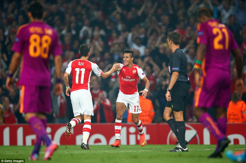 مسوت اوزیل - الکسیس سانچز|آرسنال 4-1 گالاتاسرای / لیگ قهرمانان