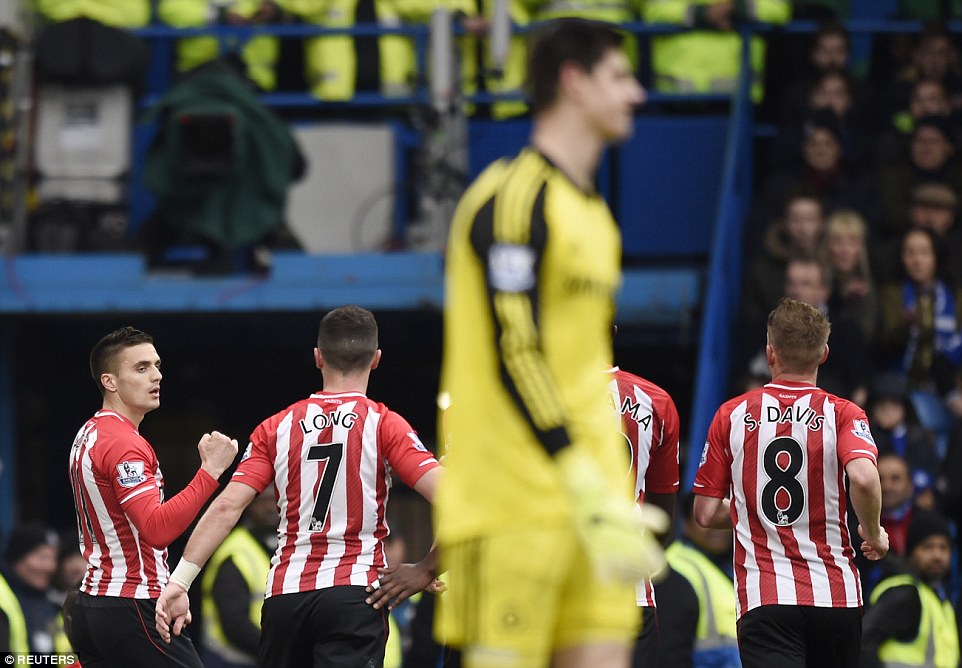 شادی بازیکنان ساوتهمپتون|چلسی 1 - 1 ساوتهمپتون / لیگ جزیره