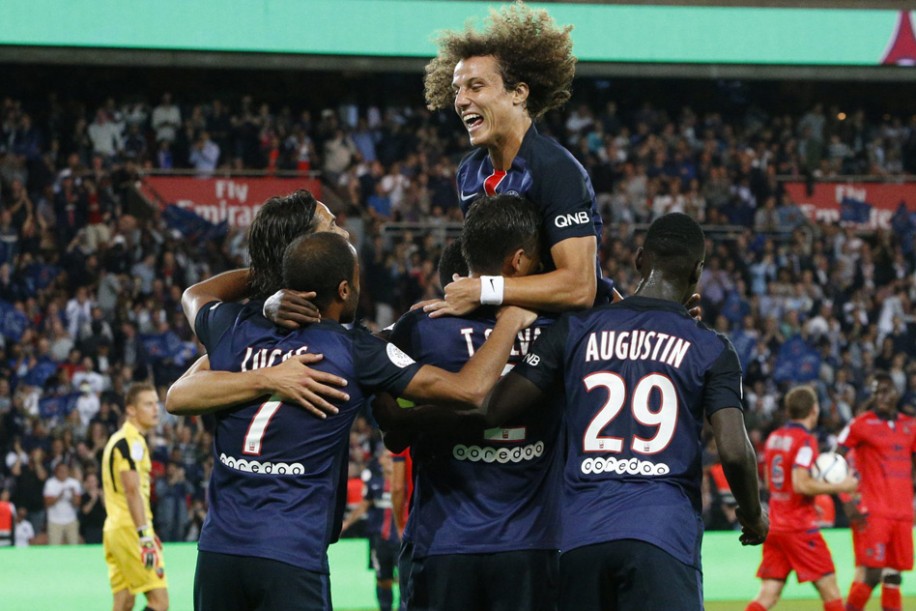 شادی بازیکنان پی اس جی|پاریس سن ژرمن 2 - 0 گازیله آژاکسیو / لیگ 1 فرانسه