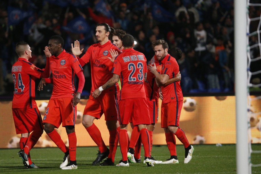 شادی بازیکنان پی اس جی|پاریس سن ژرمن 1 - 0 اینترمیلان / دیدار دوستانه